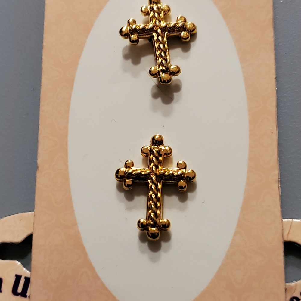(3sets) NWT Gold Cross Watch Us Buttons - Picture 3 of 4